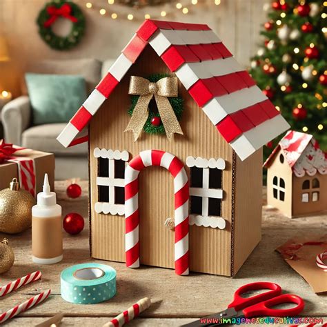 Caja de materiales para manualidades navideñas infantiles