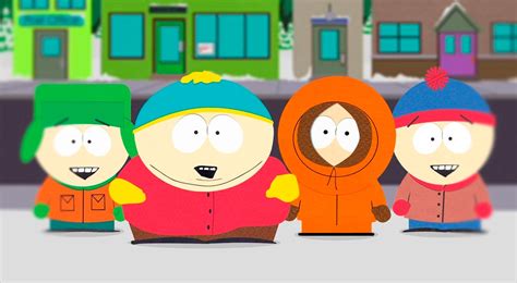 Imagen de los personajes de South Park en un escenario musical