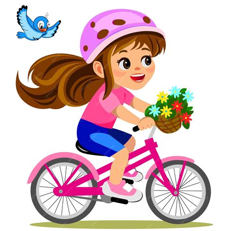 Niña montando su primera bicicleta con pedales de 16 pulgadas, sonriendo, con un casco de seguridad.