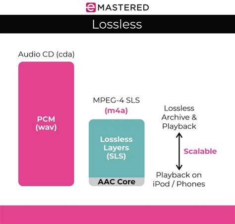 Diagrama comparativo de formatos de audio digital (lossless vs. lossy)