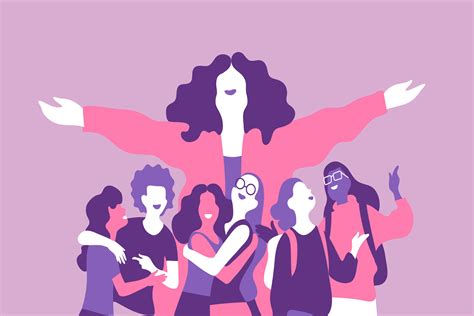 Ilustración conceptual de violencia de género y empoderamiento social.