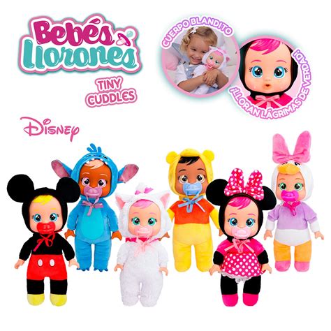 Fotografía de varios modelos de Bebés Llorones Disney en diferentes colecciones