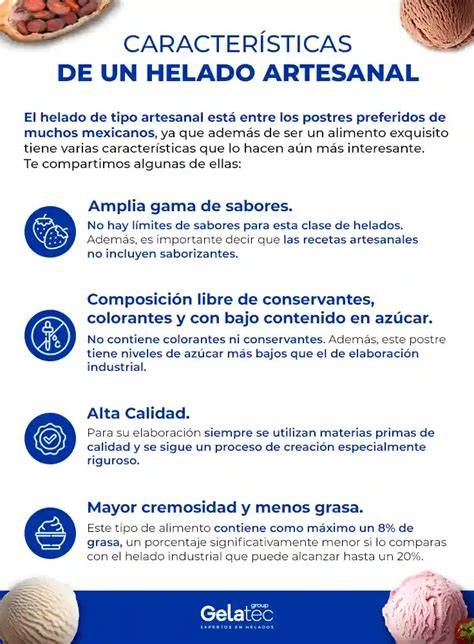 Infografía comparativa: Helados artesanales vs. Helados industriales (composición y procesos)