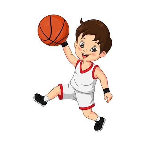 Niño jugando baloncesto con zapatillas adecuadas