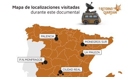 Mapa de localizaciones principales del rodaje en España