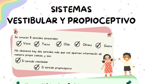 Infografía sobre los sistemas vestibular y propioceptivo en el desarrollo infantil