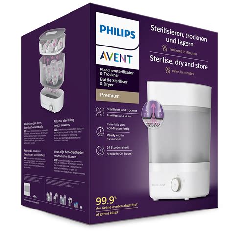 Foto del esterilizador Philips Avent Avanzado mostrando su diseño compacto y modular