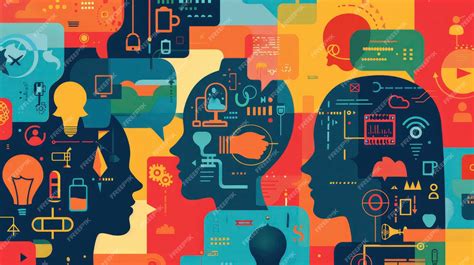 Ilustración que representa la conexión y el intercambio de información entre un psiquiatra y un psicólogo.