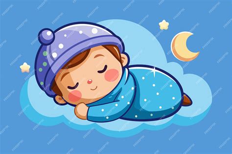 Ilustración de un bebé durmiendo plácidamente en pijama