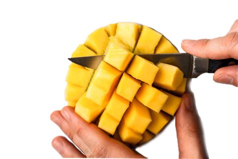 Esquema: Cómo cortar el mango en tiras seguras para bebés de 6-9 meses
