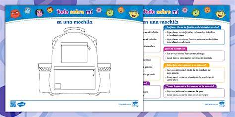 Esquema detallado de una mochila escolar con flechas indicando las zonas de ajuste y acolchado