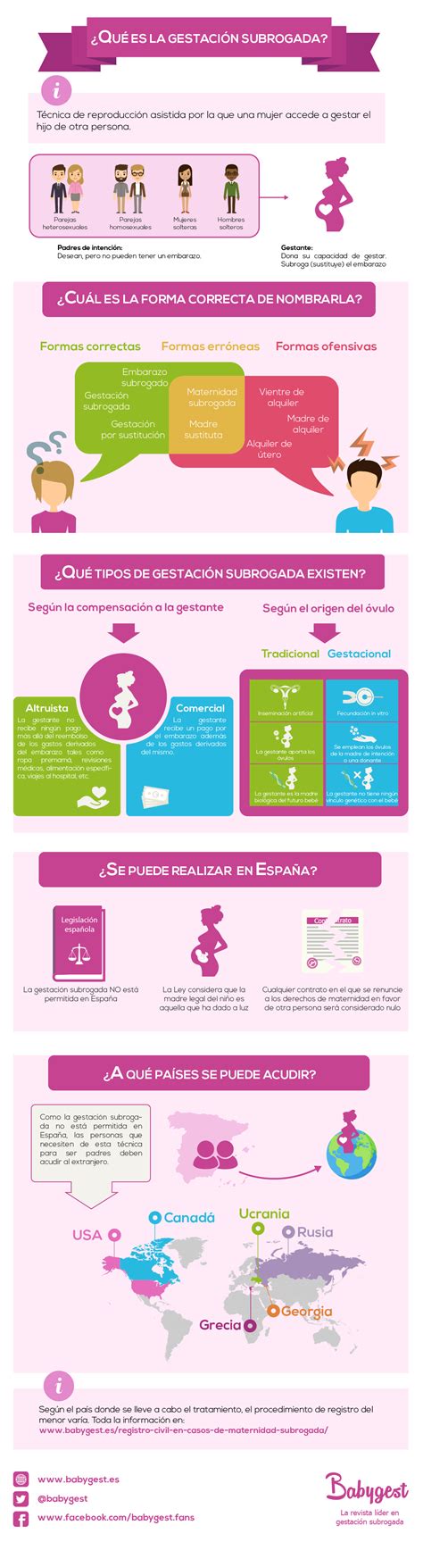 Infografía explicando los conceptos clave de la gestación subrogada: gestante, padres de intención, gametos, FIV.