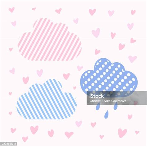 Ilustración de nubes suaves y oníricas