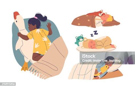 Ilustración de niños durmiendo plácidamente con pijamas de sus personajes favoritos.