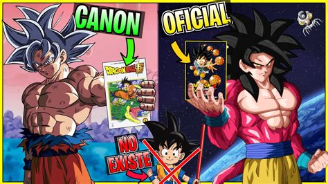 Tabla comparativa de contenido canon y no canon de Dragon Ball