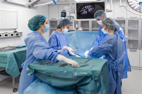 Fotografía de un equipo médico realizando un trasplante de útero