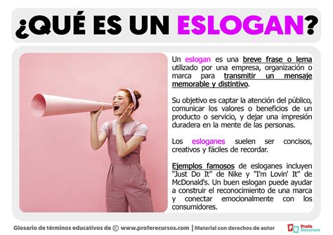 Infografía que muestra la estructura de un eslogan exitoso: brevedad, memorabilidad y mensaje central.