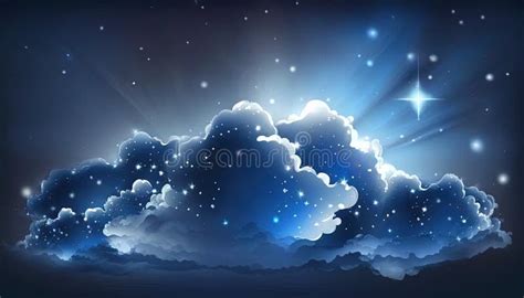 Cielo nocturno con nubes cubriendo parcialmente las estrellas, evocando melancolía.