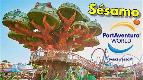 Mapa detallado de Sésamo Aventura con las atracciones infantiles