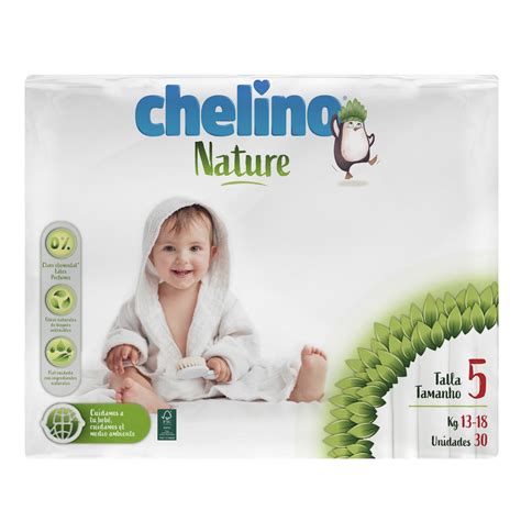 Infografía mostrando los componentes biodegradables de los pañales Chelino Nature