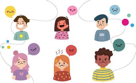 Ilustración: Personas interactuando y expresando emociones