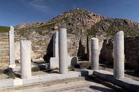 mapa del yacimiento arqueológico de Delos