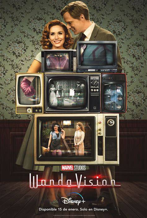 Póster oficial de la serie WandaVision con sus personajes principales