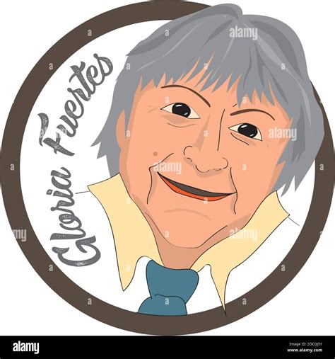Retrato de Gloria Fuertes sonriendo