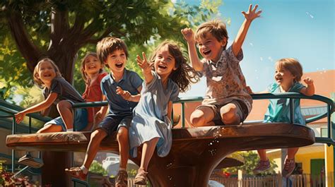 Niños riendo y jugando