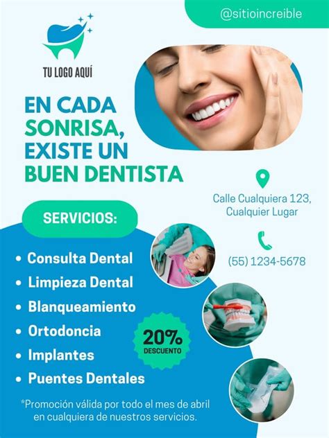 Infografía sobre los diferentes servicios odontológicos ofrecidos en una clínica dental