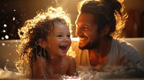 Bañera-cambiador con bebé siendo bañado por sus padres
