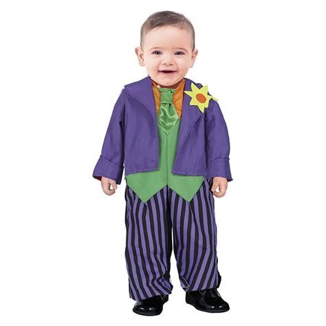 Disfraz de Joker para bebé en colores vivos y materiales suaves