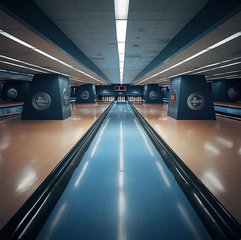 Fotografía de una pista de bolos moderna en un centro de ocio familiar