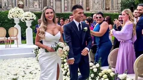 Fotografía de la boda de Agustina Gandolfo y Lautaro Martínez en el Lago de Como