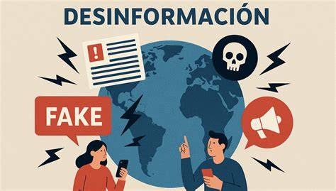 Infografía aclaratoria sobre la desinformación viral y el origen de los rumores en redes sociales
