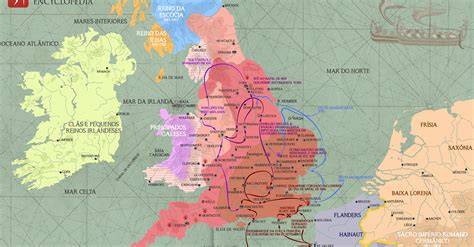 Mapa de la invasión normanda de Inglaterra en 1066