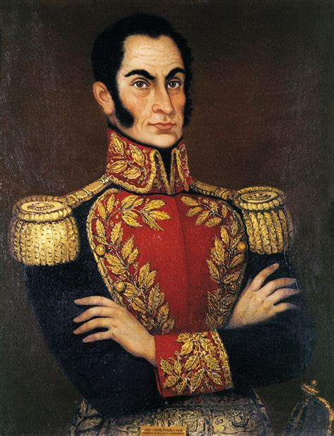 Retrato de Simón Bolívar, libertador y primer presidente de Bolivia