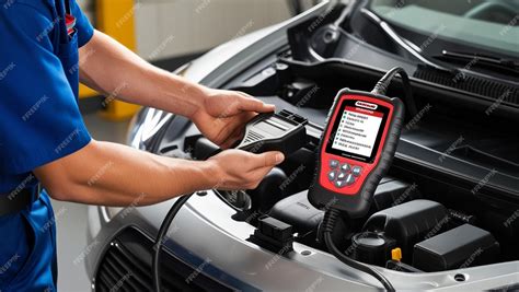 Imagen de técnico de Mercedes-Benz utilizando equipo de diagnóstico avanzado en un vehículo