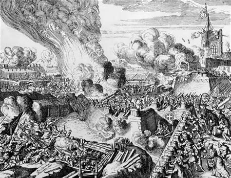 Grabado antiguo del Asedio de Viena en 1683