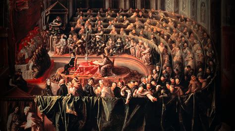 Ilustración histórica representando un proceso judicial de la Inquisición contra mujeres acusadas de brujería.