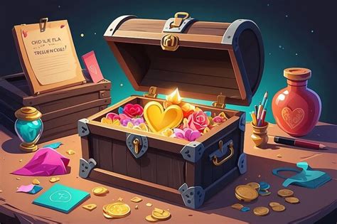 Ilustración artística que representa un cofre de recuerdos, simbolizando el valor de los primeros sentimientos y la pureza del amor joven.