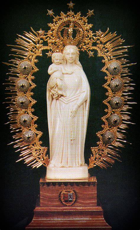 Representación artística de la Virgen de Montiel con el Niño Jesús