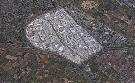 Mapa de ubicación del Polígono Industrial Fuente del Jarro en Paterna, Valencia