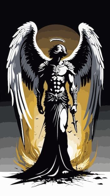 Ilustración de un ángel caído o una escena demoníaca para representar la lucha contra el mal.