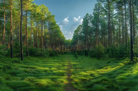 Foto panorámica del bosque de pinos de La Vallesa