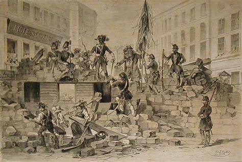 Barricadas en París durante las Revoluciones de 1848