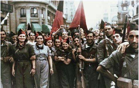 Milicianos anarquistas en la Guerra Civil Española