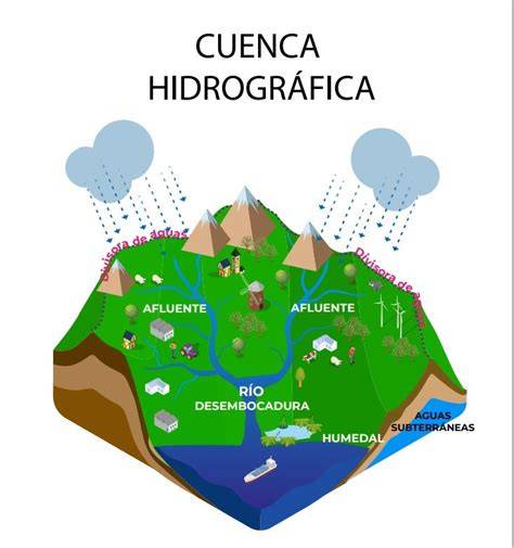Esquema de las cuencas hidrográficas de la Selva de Bohemia