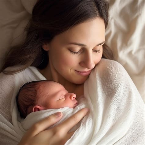 foto de Flora González con su bebé recién nacido, Julio, y el conjunto bordado por su madre