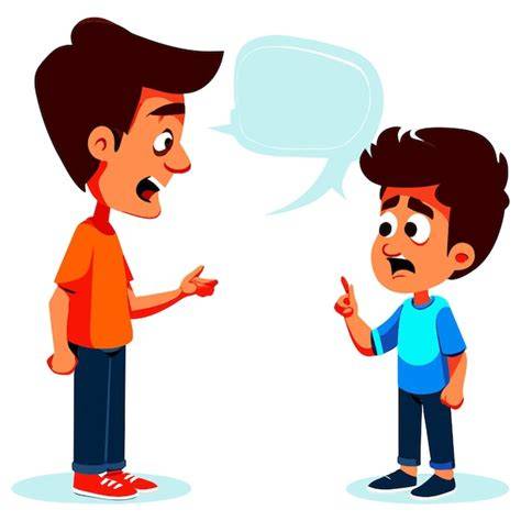 Ilustración de un niño hablando con un adulto de confianza